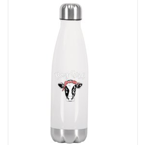 Hay  Farmer Funny Cattle Cow Farm Lovers Stainless Steel Insulated Water Bottle