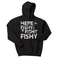 Here Fishy Fishy Fishy Fisherman Kids Hoodie