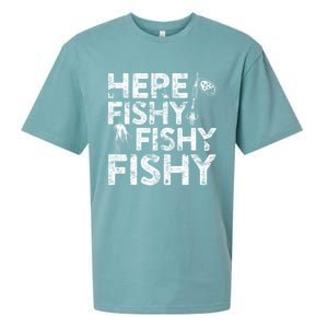 Here Fishy Fishy Fishy Fisherman Sueded Cloud Jersey T-Shirt