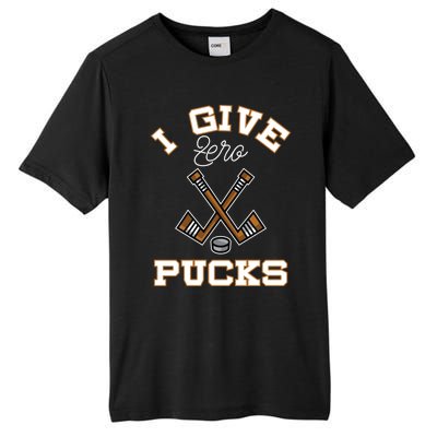 Hockey Field Funny Sports Pun I Give Zero Pucks Gift Tall Fusion ChromaSoft Performance T-Shirt