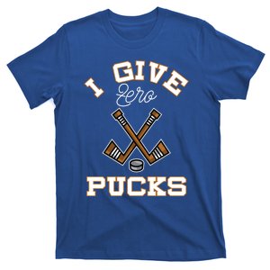 Hockey Field Funny Sports Pun I Give Zero Pucks Gift T-Shirt