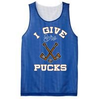 Hockey Field Funny Sports Pun I Give Zero Pucks Gift Mesh Reversible Basketball Jersey Tank