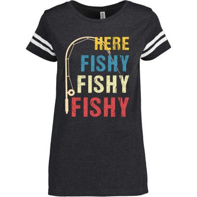 Here Fishy Fishy Fishy Enza Ladies Jersey Football T-Shirt