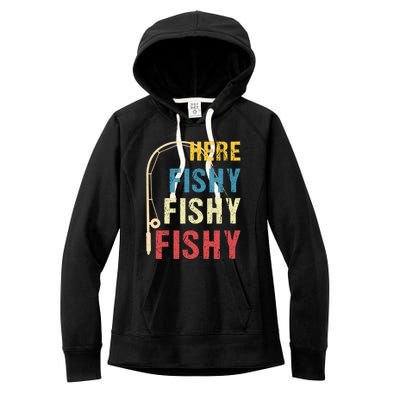 Here Fishy Fishy Fishy Women's Fleece Hoodie