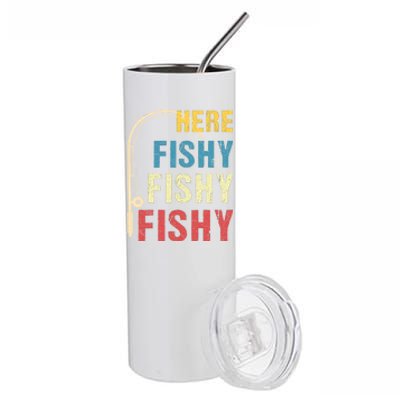 Here Fishy Fishy Fishy Stainless Steel Tumbler