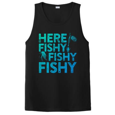 Here Fishy Fishy Fishy Gift Fisher Gifmeaningful Gift PosiCharge Competitor Tank