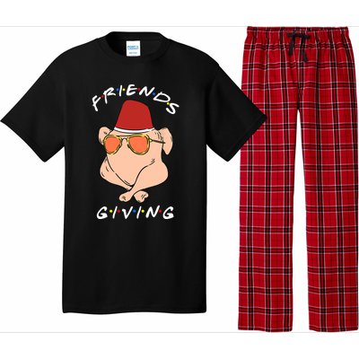 Happy Friendsgiving Funny Turkey Friends Giving Thanksgiving Pajama Set