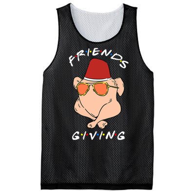 Happy Friendsgiving Funny Turkey Friends Giving Thanksgiving Mesh Reversible Basketball Jersey Tank