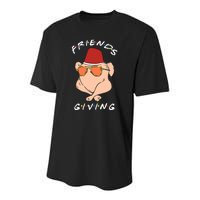 Happy Friendsgiving Funny Turkey Friends Giving Thanksgiving Youth Performance Sprint T-Shirt