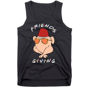 Happy Friendsgiving Funny Turkey Friends Giving Thanksgiving Tank Top