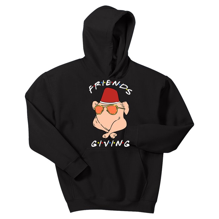 Happy Friendsgiving Funny Turkey Friends Giving Thanksgiving Kids Hoodie