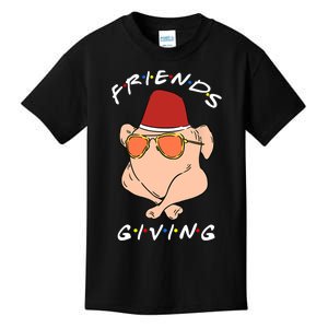 Happy Friendsgiving Funny Turkey Friends Giving Thanksgiving Kids T-Shirt