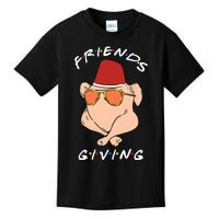 Happy Friendsgiving Funny Turkey Friends Giving Thanksgiving Kids T-Shirt