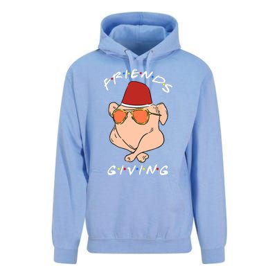 Happy Friendsgiving Funny Turkey Friends Giving Thanksgiving Unisex Surf Hoodie