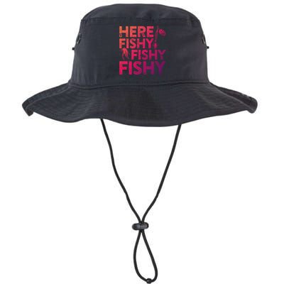 Here Fishy Fishy Fishy Gift Fisher Gifcool Gift Bucket Hat