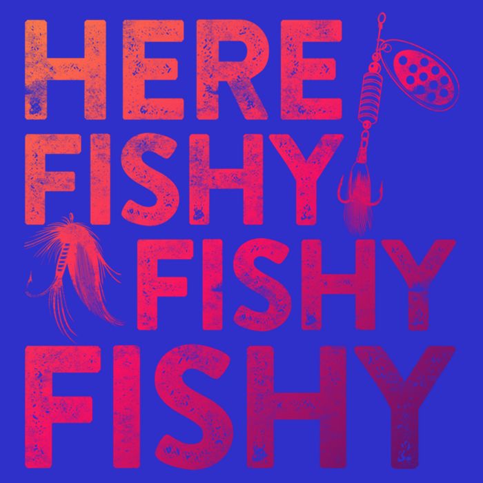 Here Fishy Fishy Fishy Gift Fisher Gifcool Gift Button