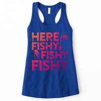 Here Fishy Fishy Fishy Gift Fisher Gifcool Gift Womens Tank Top