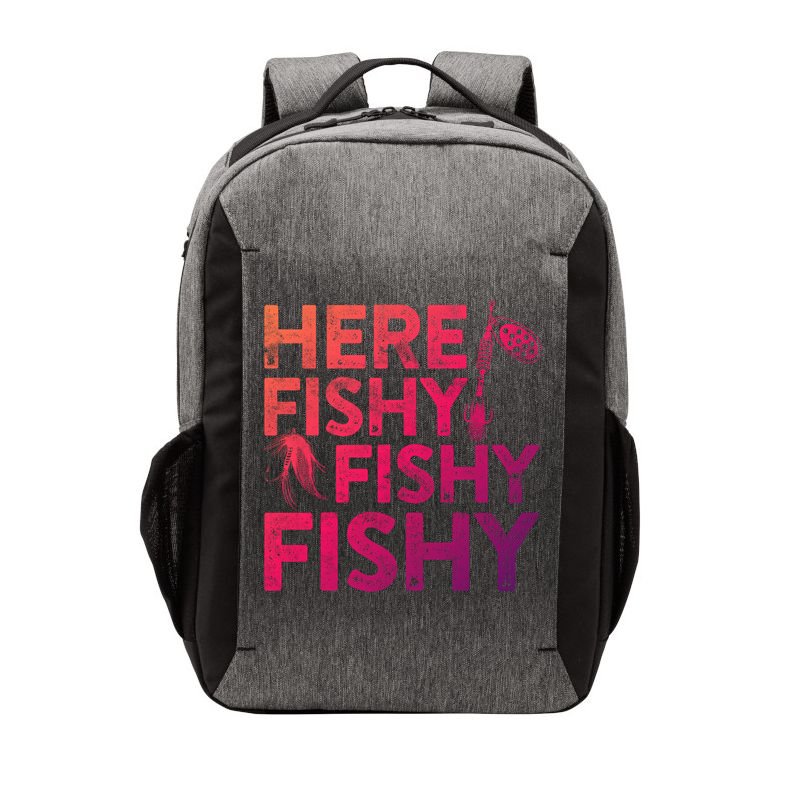 Here Fishy Fishy Fishy Gift Fisher Gifcool Gift Vector Backpack