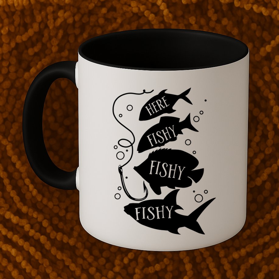 Here Fishy Fishy Fishing Lover Mug