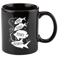 Here Fishy Fishy Fishing Lover 11oz C Handle Ceramic Mug