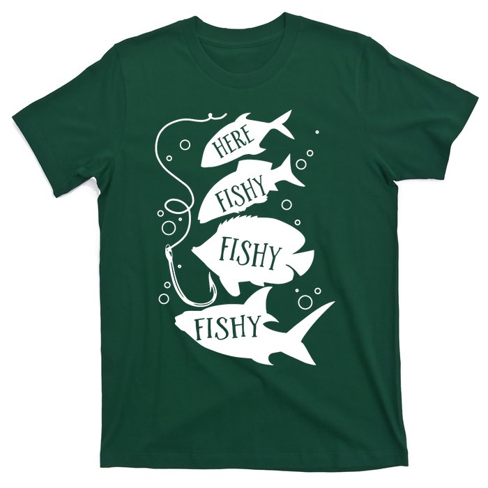 Here Fishy Fishy Fishing Lover T-Shirt