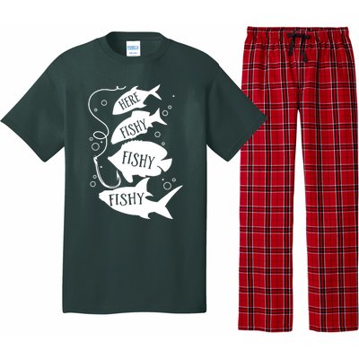 Here Fishy Fishy Fishing Lover Pajama Set