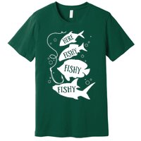 Here Fishy Fishy Fishing Lover Premium T-Shirt