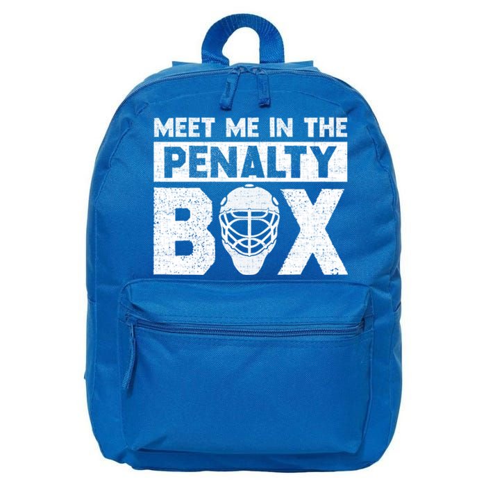 Hockey Fan Funny Gift Meet Me In Penalty Box Hockey Season Great Gift 16 in Basic Backpack