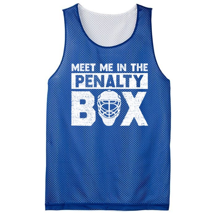 Hockey Fan Funny Gift Meet Me In Penalty Box Hockey Season Great Gift Mesh Reversible Basketball Jersey Tank