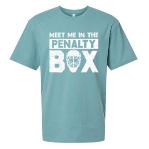 Hockey Fan Funny Gift Meet Me In Penalty Box Hockey Season Great Gift Sueded Cloud Jersey T-Shirt