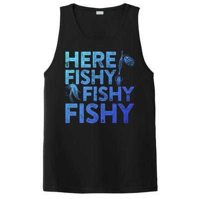 Here Fishy Fishy Fishy Gift Fisher Gifmeaningful Gift PosiCharge Competitor Tank