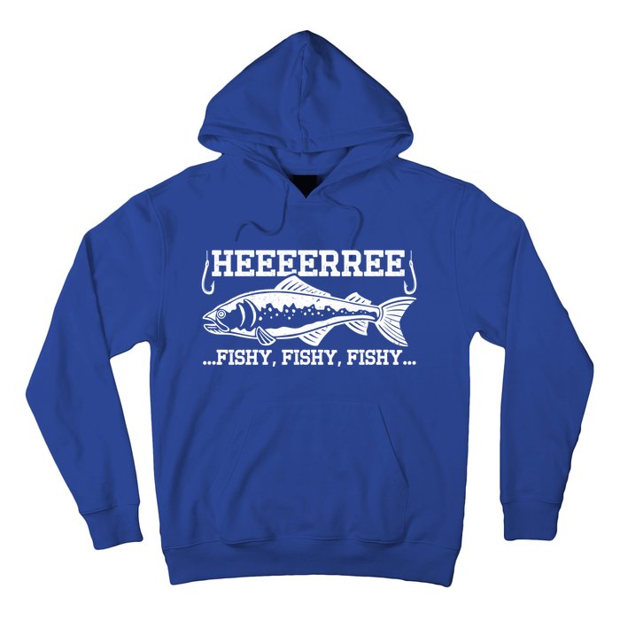 Here Fishy Funny Fisher Dad Bass Fishing Lover Gift Hoodie