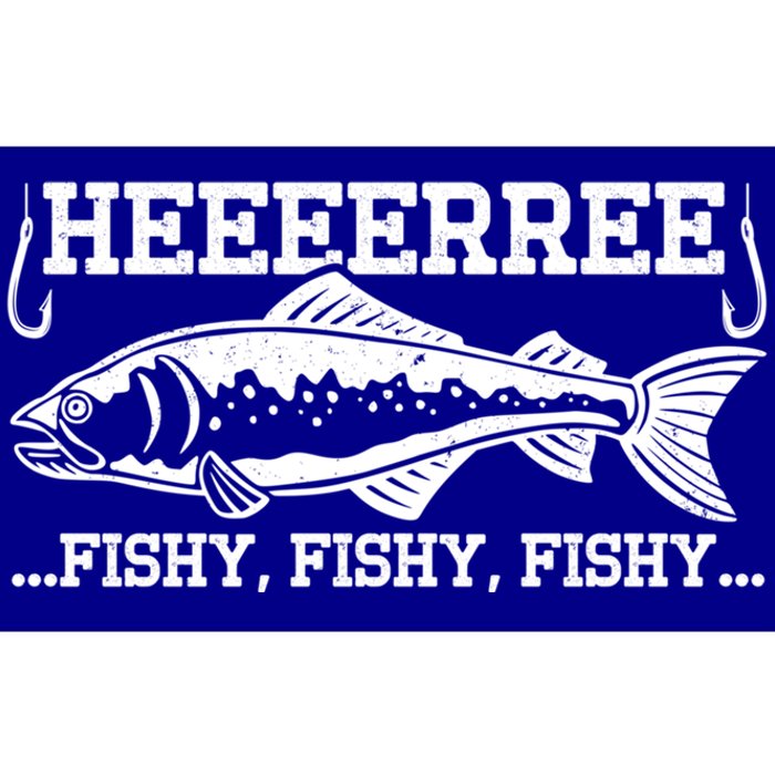 Here Fishy Funny Fisher Dad Bass Fishing Lover Gift Bumper Sticker