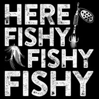 Here Fishy Fishy Fishy Fishing Fisherman Funny Quote Impact Tech Backpack
