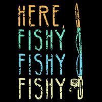 Here Fishy Fishy Fishing Lover Tee Fishermans Gift Zip Tote Bag