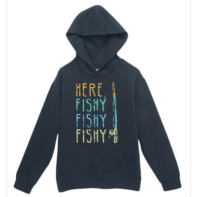 Here Fishy Fishy Fishing Lover Tee Fishermans Gift Urban Pullover Hoodie