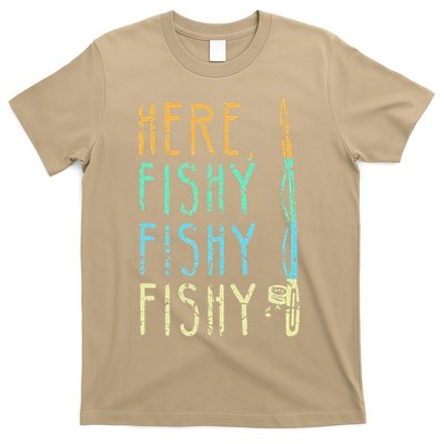 Here Fishy Fishy Fishing Lover Tee Fishermans Gift T-Shirt