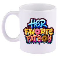 Her Favorite Fatboy Tee 11oz C Handle Ceramic Mug