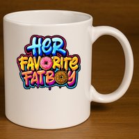 Her Favorite Fatboy Tee 11oz C Handle Ceramic Mug
