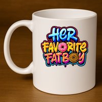 Her Favorite Fatboy Tee 11oz C Handle Ceramic Mug