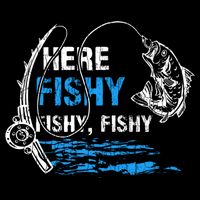 Here Fishy Funny Fishing Fisher Fish Graphic Gift Doggie Tank