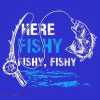 Here Fishy Funny Fishing Fisher Fish Graphic Gift Premium T-Shirt