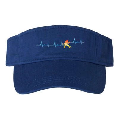 Heartbeat Firefighter Fire Departt Fire Cute Gift Valucap Bio-Washed Visor