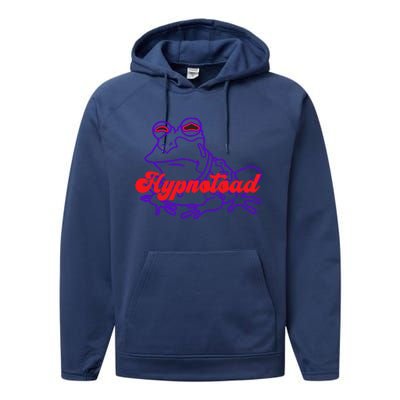 Hypnotoad Funny Frog Football Coach Performance Fleece Hoodie