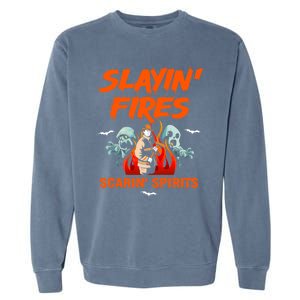 Halloween Firefighter Fire Fire Rescue Departt Ghost Meaningful Gift Garment-Dyed Sweatshirt