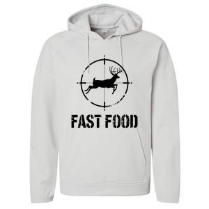 Hunting Fast Food Deer Performance Fleece Hoodie