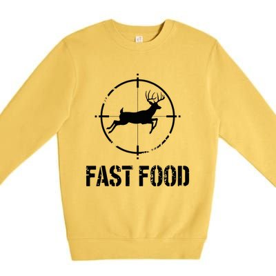 Hunting Fast Food Deer Premium Crewneck Sweatshirt