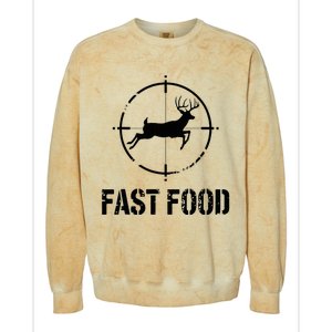 Hunting Fast Food Deer Colorblast Crewneck Sweatshirt