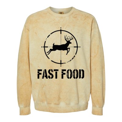 Hunting Fast Food Deer Colorblast Crewneck Sweatshirt