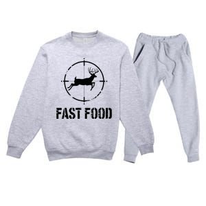 Hunting Fast Food Deer Premium Crewneck Sweatsuit Set